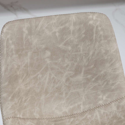 Lot de 2 tabourets de bar, tabourets de bistrot avec repose-pieds, chaise de bar pivotante, tabourets de cuisine réglables en hauteur avec revêtement en simili cuir, pour salon, salle à manger, beige