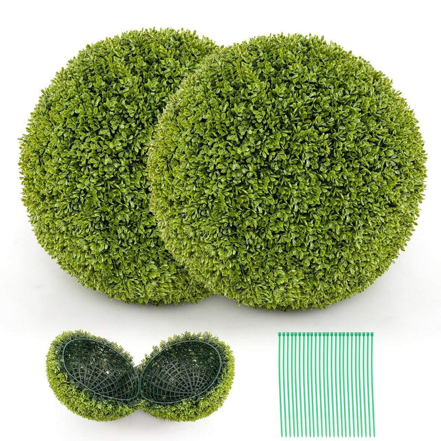 2er Set Buchsbaumkugeln 39 cm Buchsbaumkugeln UV-beständig dekorative Kugelpflanzen fürs Zuhause
