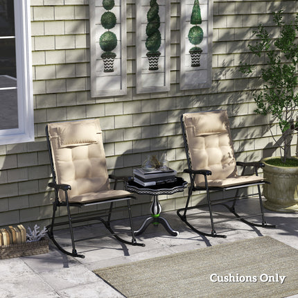 Water-repellent cushions for garden chairs, set of 2
