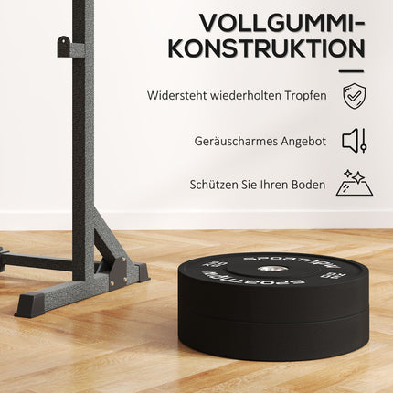 Ein Paar 20-kg-Hantelscheiben, schwarz, 50-mm-Loch