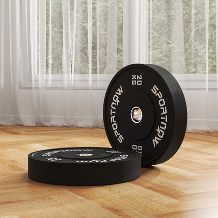 Ein Paar 20-kg-Hantelscheiben, schwarz, 50-mm-Loch