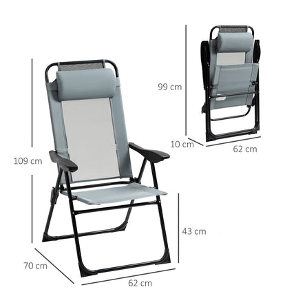Klappbare Gartenstühle, verstellbare Rückenlehne, 120 kg Tragkraft