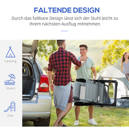 Klappbare Gartenstühle, verstellbare Rückenlehne, 120 kg Tragkraft