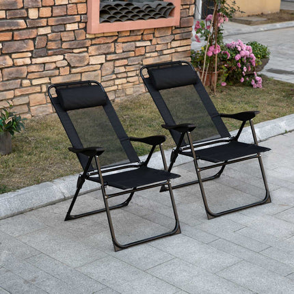 Klappbare Gartenstühle mit verstellbarer Rückenlehne, 120 kg Traglast