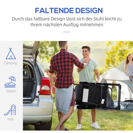 Klappbare Gartenstühle mit verstellbarer Rückenlehne, 120 kg Traglast