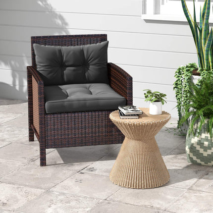 Gartensitzkissen, 10 cm dick, dunkelgrau Polyester