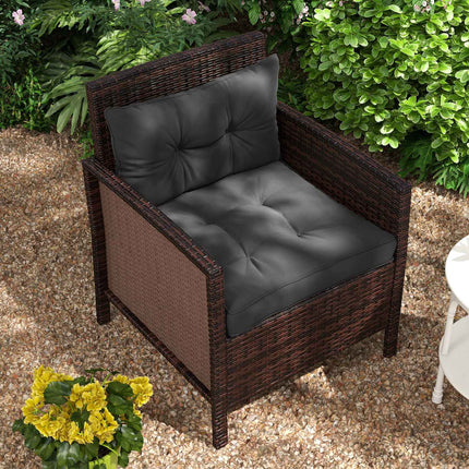Gartensitzkissen, 10 cm dick, dunkelgrau Polyester