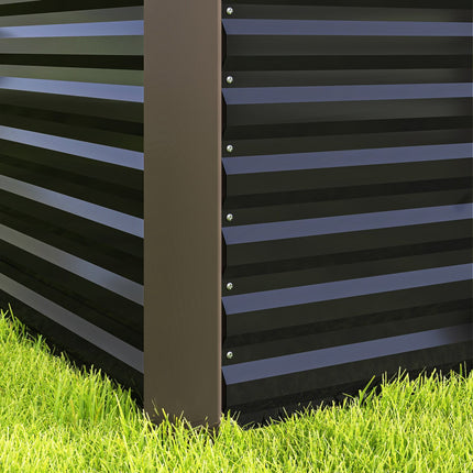 Raised garden bed set, galvanized steel, 120x60x60 cm