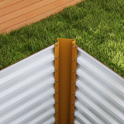 Lot de 2 plates-bandes surélevées, résistantes aux intempéries, plate-bande, châssis froid, jardinière, pot de fleurs, jardinière en acier galvanisé, jardinière pour terrasse et jardin, 120 x 60 x 60 cm