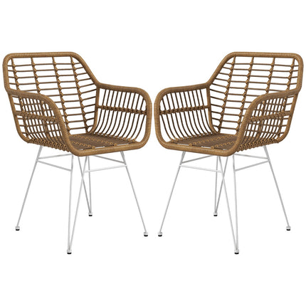 Esszimmerstühle aus Rattan, ergonomisch, 120 kg Tragkraft, Boho-Stil