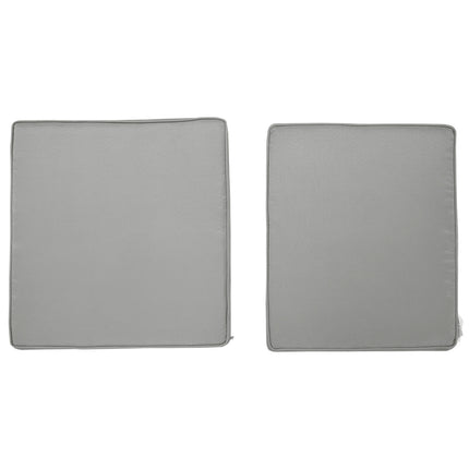 Hellgraue, waschbare Sitzkissen, 56x52 cm, 2er-Set