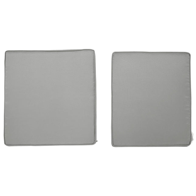 Hellgraue, waschbare Sitzkissen, 56x52 cm, 2er-Set