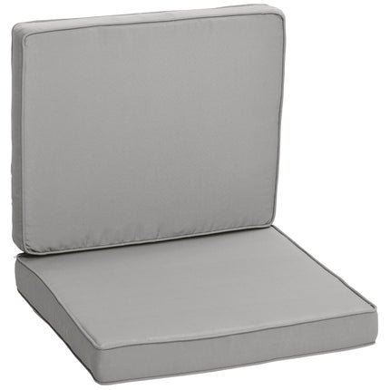 Hellgraue, waschbare Sitzkissen, 56x52 cm, 2er-Set