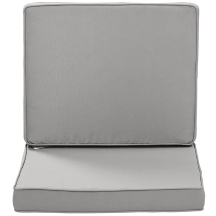 Hellgraue, waschbare Sitzkissen, 56x52 cm, 2er-Set