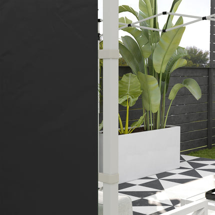Schwarze, wasserdichte Pavillon-Seitenwände – 3x3/3x6 m, Windschutz