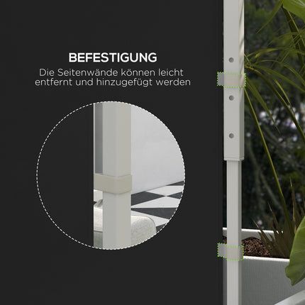 Schwarze, wasserdichte Pavillon-Seitenwände – 3x3/3x6 m, Windschutz