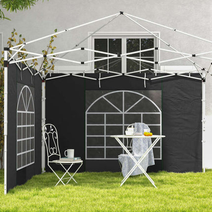 Schwarze, wasserdichte Pavillon-Seitenwände – 3x3/3x6 m, Windschutz