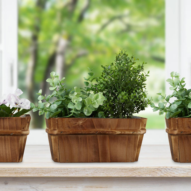 Set aus 3 kleinen Blumenkästen