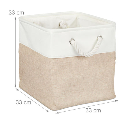 Set of 3 Rectangular Linen Storage Baskets