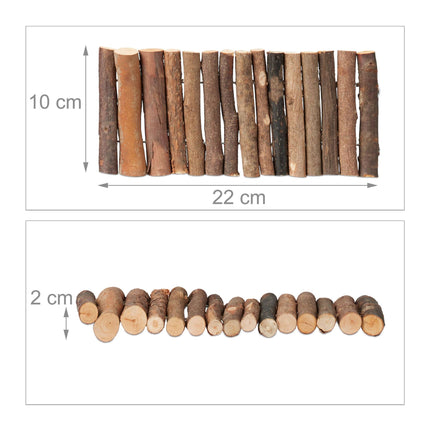 3er-Set Nagetierbrücke Holz 10 x 22 cm