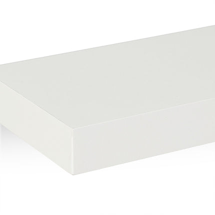 Set of 3 White Floating Wall Shelves
