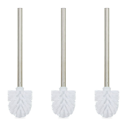 Lot de 3 brosses WC blanches