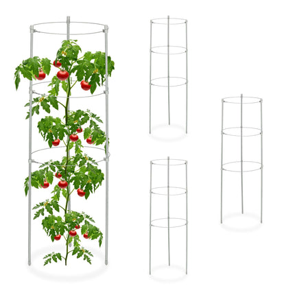 4er-Set runder Tomatenhalter, 60 cm