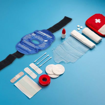 4er-Set aufsteckbare Gel-Knieschoner in Blau