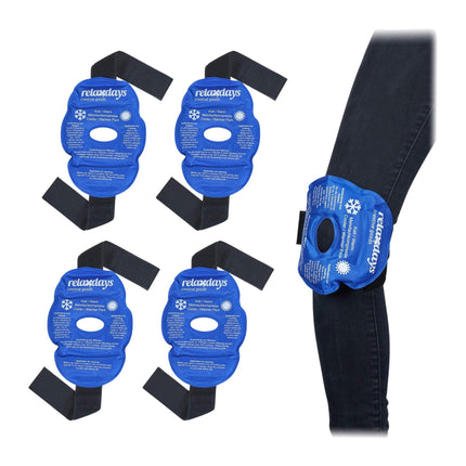 4er-Set aufsteckbare Gel-Knieschoner in Blau