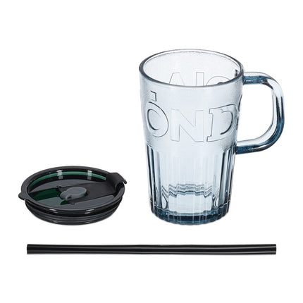 Set of 4 drinking glasses with handles