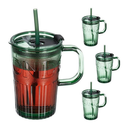 4er-Set Trinkgläser mit Henkel