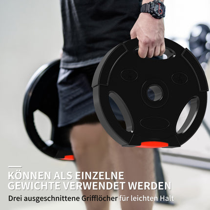Hantelset schwarz Kurzhanteln, 4er-Pack – 2x5kg, kompatibel Ø30mm