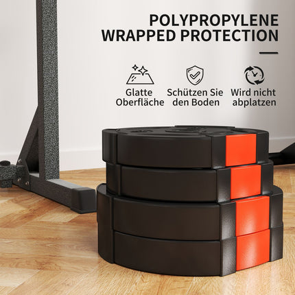Hantelset schwarz Kurzhanteln, 4er-Pack – 2x5kg, kompatibel Ø30mm