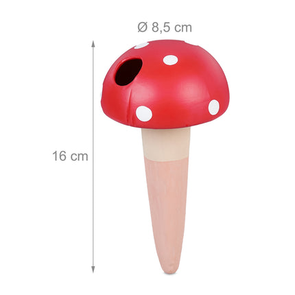 Set of 4 mushrooms in clay cones