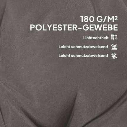 Hellgraue Outdoor-/Indoor-Stuhlkissen, 4er-Set, 108x50x5 cm