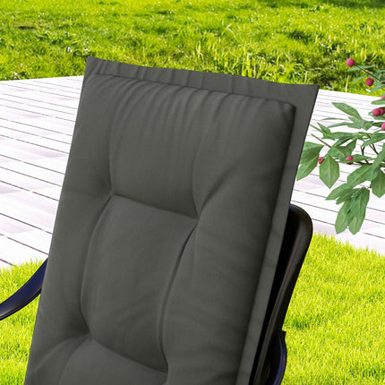 Hellgraue Outdoor-/Indoor-Stuhlkissen, 4er-Set, 108x50x5 cm