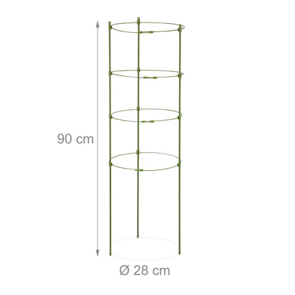 Sada 5 ks kulatých opor na rajčata, 90 cm