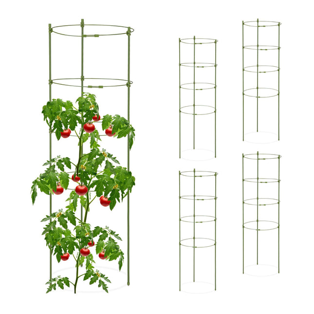 Sada 5 ks kulatých opor na rajčata, 90 cm