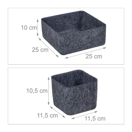Set of 5 drawer dividers