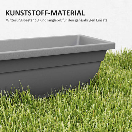 Set of 5 stackable weatherproof flower pots, 59x21x16 cm