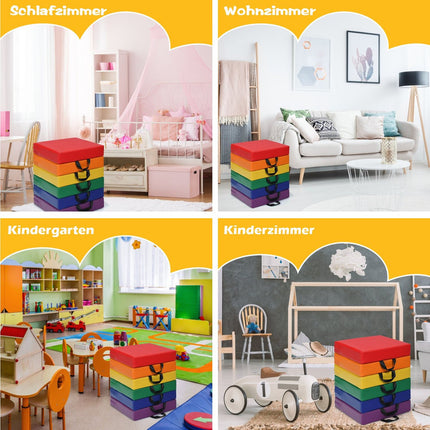 6er Set Kinder Quadratische Stuhlkissen Bodenkissen Sitzkissen