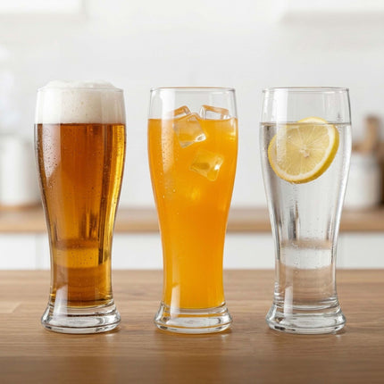6er-Set klarer Biergläser, 460 ml, spülmaschinenfest
