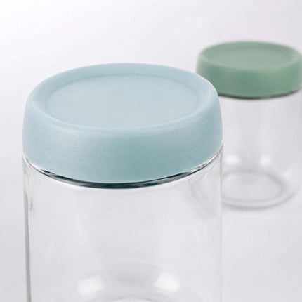 6er-Set Einmachgläser mit Pastellfarbenen Deckeln, 350ml & 450ml