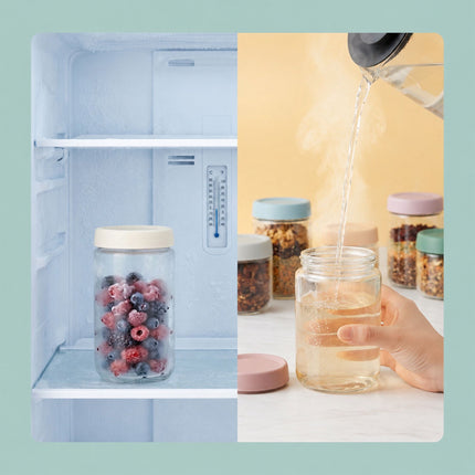 6er-Set Einmachgläser mit Pastellfarbenen Deckeln, 350ml & 450ml