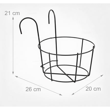 Sada 6 ks závěsných truhlíků s háčky na balkon