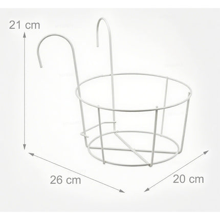 Set of 6 Hanging Planters with Hooks for Balcony