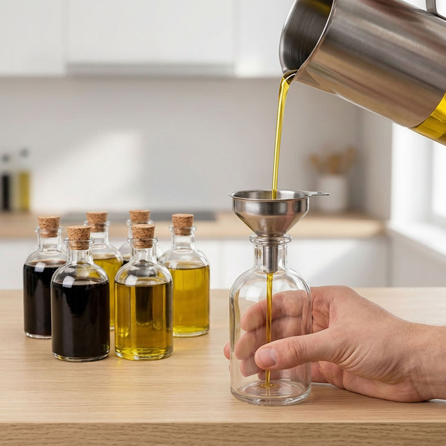 Sada 8 ks skleněných lahví se zátkami – 150ml, kulaté