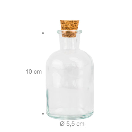 Sada 8 ks skleněných lahví se zátkami – 150ml, kulaté