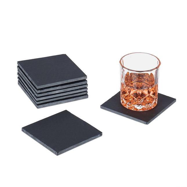 8er Set Untersetzer aus Schiefer