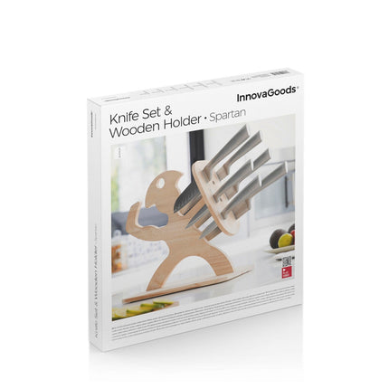 Messerset mit Holzsockel Spartan InnovaGoods 7-teilig